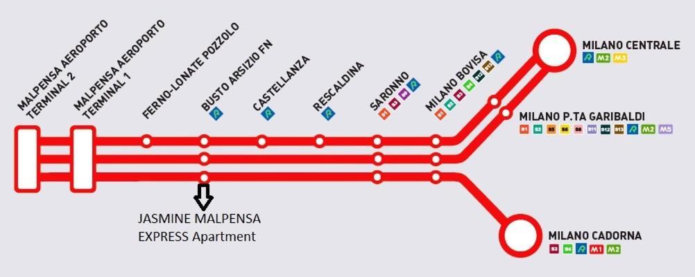 Jasmine Malpensa Express And Train To Milano Apartment Busto Arsizio Exterior photo